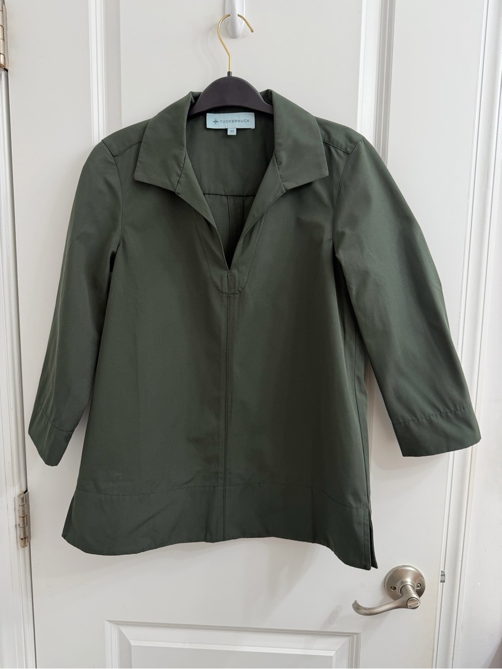 TUCKERNUCK
Blue Margot Stand Collar Blouse